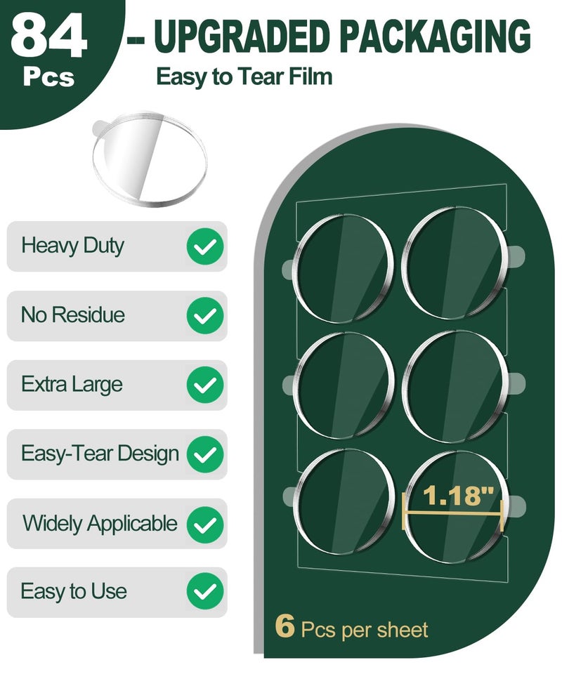 PHIXBEAR Extra Large 1.18" Museum Sticky Putty Heavy Duty Removable No Residue, Upgraded Easy-Peel Film, Wall Putty for Hanging Things, Crafts, Balloons, Posters & DIY, 84 Pcs - Image 2